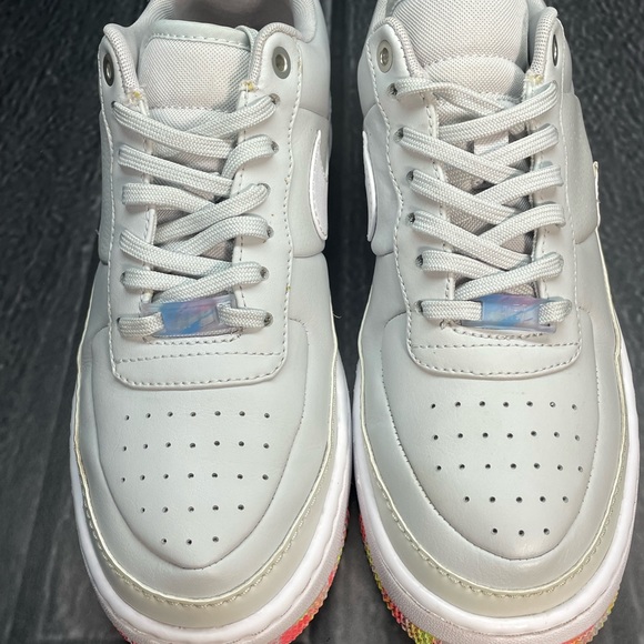 Nike Air Force 1 Jester XX Floral Print Womens 9 Platinum White AV2461-001 - Picture 7 of 16